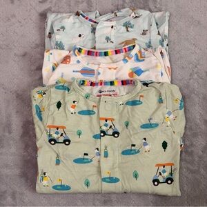 Magnetic Me Modal 12-18 M Romper Footie Pajamas Lot of 3 One Piece Great Cond.